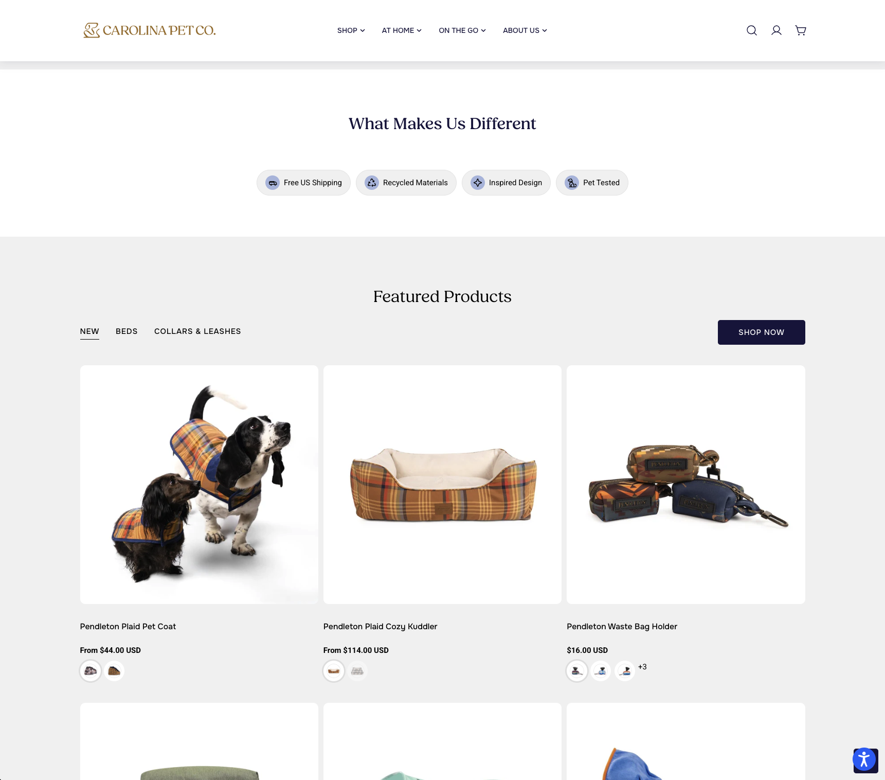Carolina Pet Co. — example screenshot 2