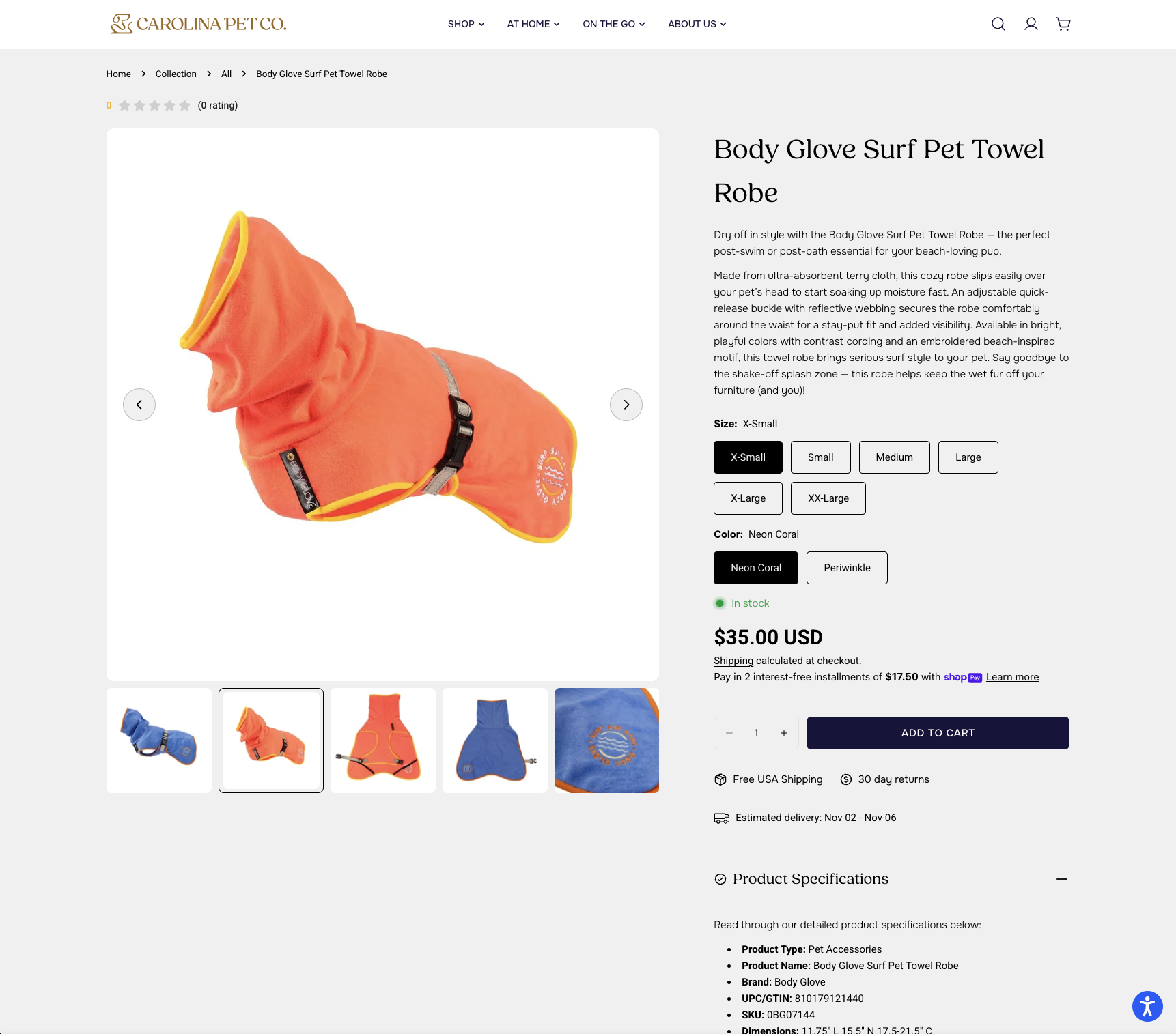 Carolina Pet Co. — example screenshot 5